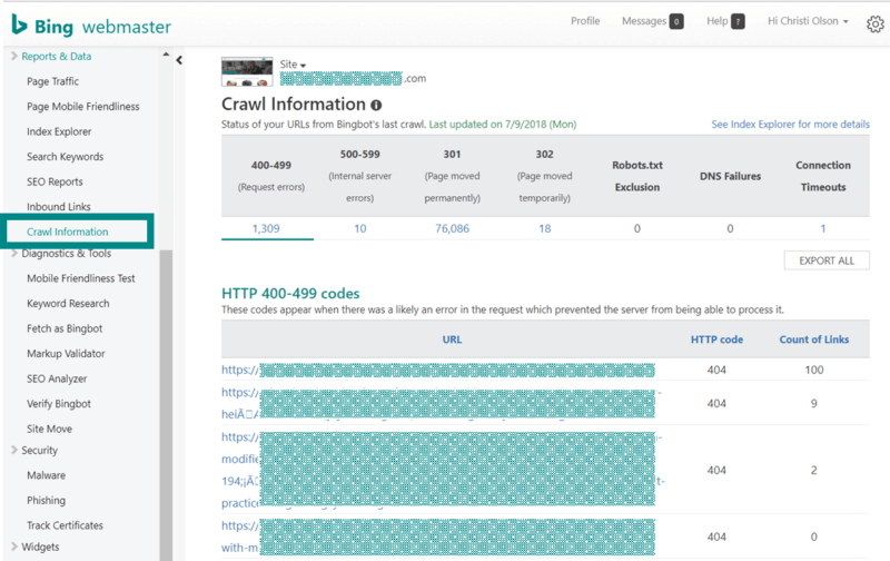 Bing Webmaster Tools – Part 2 - 20